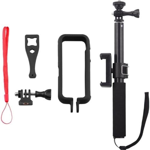 Protective Frame Border Case Expansion Shell for In sta360 One X2,with Short Screw &Base & Wrist Strap/Clip/Selfie Stick