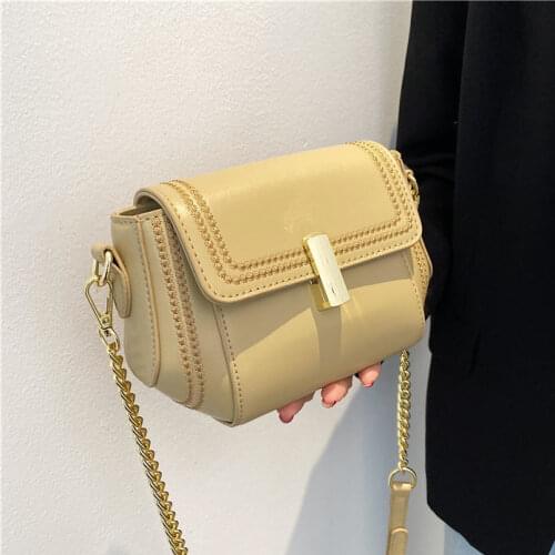 Chain bag woman 2021 fashionable new style messenger bag one shoulder small square bag