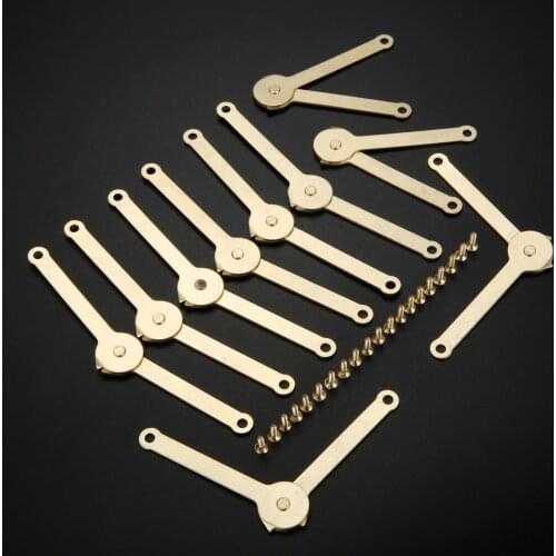 10Pcs Metal Lid Support Hinges Wood Box Display Furniture Decorative Hinges Kitchen Cupboard Cabinet Door Hinge Lid Stays 68*8mm