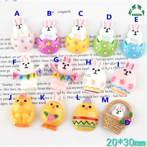 Rabbit Charms for kids Jewelry making Resin Charms for slime 10pcs Flatback Cabochons for diy Scrapbooking cartoon Animal Charms