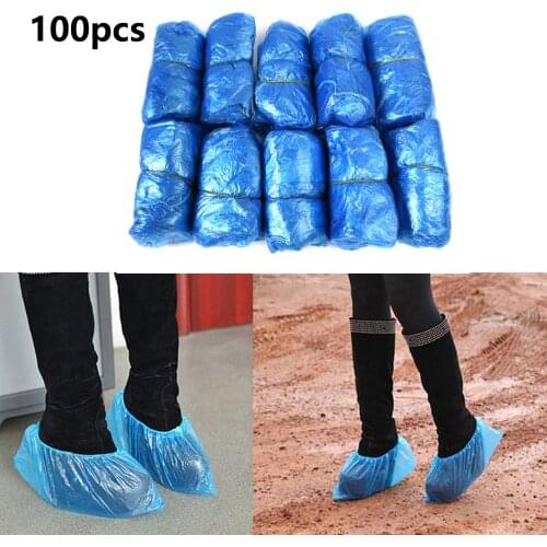 100Pcs Shoe Covers - Disposable Hygienic Boot Cover for Household, Construction, Indoor Carpet Floor Protection Shoe Cover