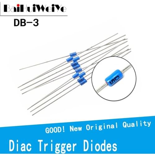 50PCS/LOT DB3 DB-3 Diac Trigger Diodes DO-35 DO-204AH New Original Good Quality Chipset