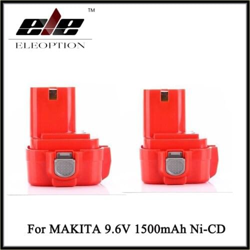 Eleoption High Quality 9.6V 1500mAh Ni-CD Battery for Makita 9120 9122 193977-7 638344-4-2 9.6 Volt Drill