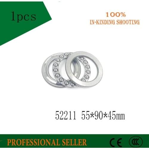 Free shipping 52211 (38211) 55x90x45mm Two-way plane thrust ball bearing 55*90*45MM