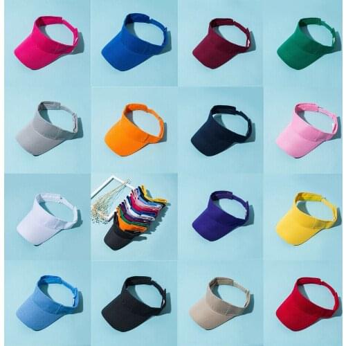 Trendy Women Men Summer Sun Visor Baseball Cap Unisex Solid Color Empty Top Hats baseball cap