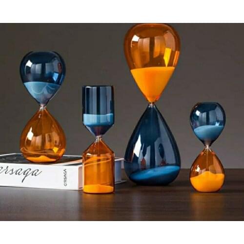 5/15/30 Minutes Orange Glass Sand Hourglass Creative Sandglass Timer Clock Countdown Timing Birthday Day Gifts Home Decor