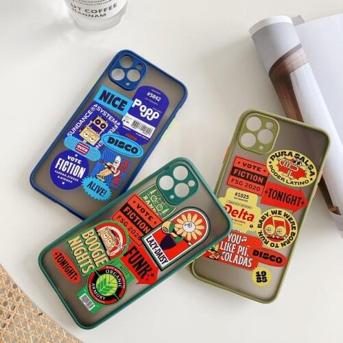 GYKZ Camera Len Full Protection Art Label Phone Case For iPhone 11 Pro 7 XS MAX X SE 2020 XR 8 Plus Cute Shockproof Cover Fundas