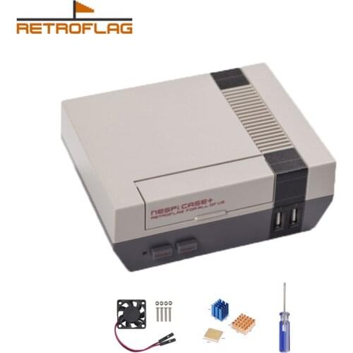 Retroflag NESPi Case PLUS Functional POWER and RESET Buttons for Raspberry Pi 3 B+ (B Plus) 2