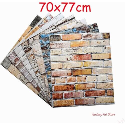 Home Wall Decoration Retro 3d Brick Wall Stickers Bar Counter Bar Living Room Wall Decoration Diy Self-adhesive Waterproof