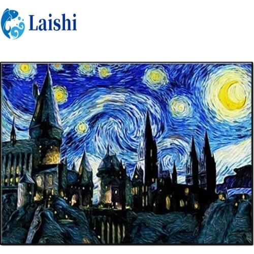 Diamond painting Creative Van Goghs painting, starry sky diamond embroidery mosaic home decoration DIY handmade new year gift