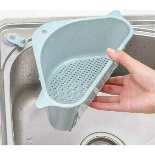 Kitchen Sink Triangle Storage Holder Sucker Washing Bowl Shelf Multifunctional Sponge Drain Shelf Storage Rack Kitchen Tools