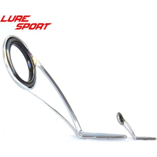 LureSport KLH Guide Set 10pcs KLM silver Steel frame black ring Rod Building component Repair DIY Accessory