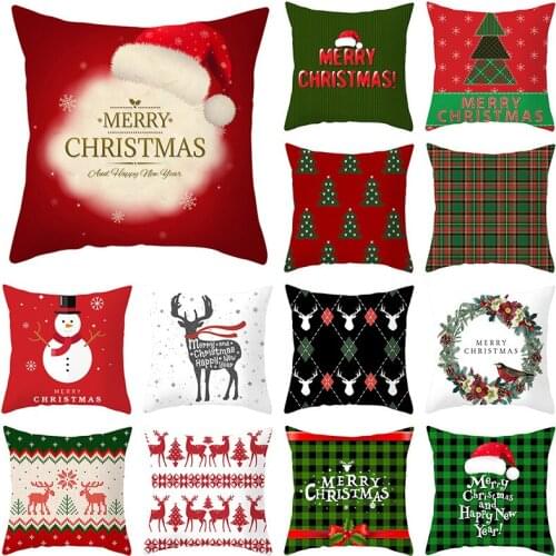 Christmas Pillow Cussion Covers Pillow Cover 45*45 Nordic Decorative Custom Gothic Decor Red Garden Moroccan Home Decor Pillow