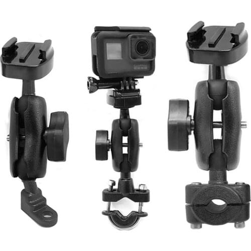 Rail Mount 1 inch Ball Car Headrest Ball Head GPS Holder Mount Motorcycle Base for GoPro Insta360 One R X Xiaomi for iPhone