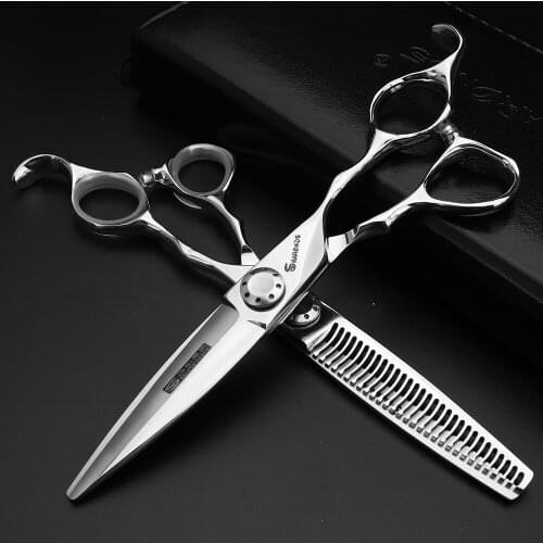 SHARONDS 6 inch professional barber shop scissor Japanese 440c steel haircut cutting scissors thining shears for men women