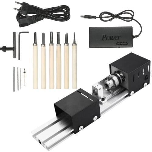 Lathe Machine Mini Lathe Mini Torno CNC Milling Machine DIY Woodworking Wood Working lathe Grinding and Polishing Drill Tool