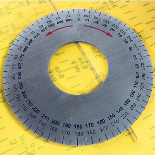 Outer diameter: 150 mm Clockwise And Counter-Clockwise Disc Scale Dial Machine Tool Dial Plane Dial 150 # 60 # 2