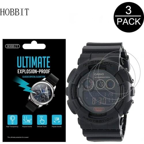 3Pcs Watch Screen Protector for Casio G-Shock GD100 GD-100 GD-120 GA-100 GA-100TS GA-100MB GA-100CM GD-120CM GD350 Watch Film