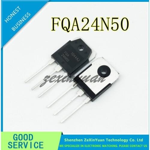 10PCS FQA24N50 FQA24N50F or FDA24N50 FDA24N50F or FHA24N50 24N50 TO-3P 24A 500V Power MOSFET transistor