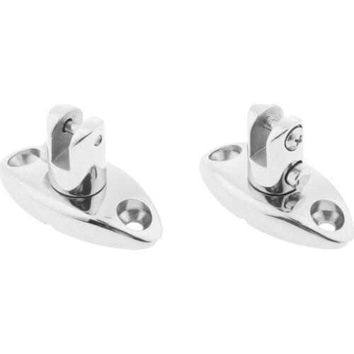 2pcs Marine Grade 316 Stainless Steel Boat Bimini Top Swivel Deck Hinge