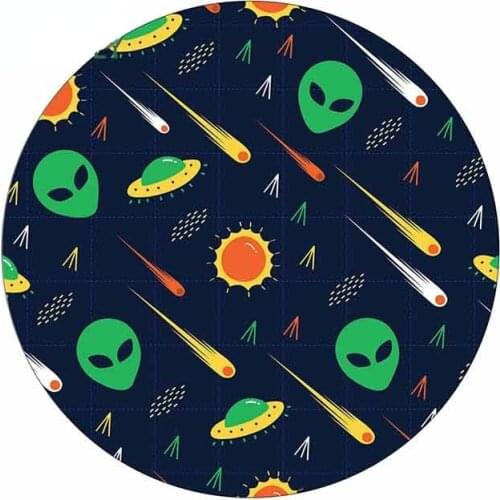 3D Interesting Graphics Cartoon Space Cosmic UFO Motorcycle Car Stickers Waterproof Decoration High Quality Decal Kk13*13cm