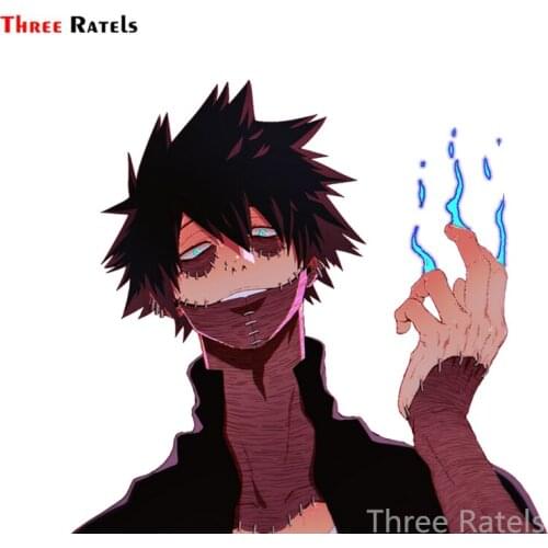Three Ratels A263 Dabi For My Hero Academia Fine Decal 3D Funny Car Stickers DIY Occlusion Scratch Waterproof 3D Decoration