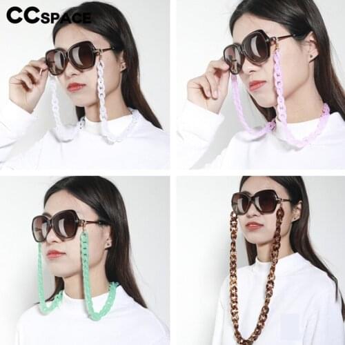 47490 Leopard Acrylic Sunglasses Chain Women Reading Glasses Hanging Neck Chain Largand Glasses Chain Eyeglasses Strap