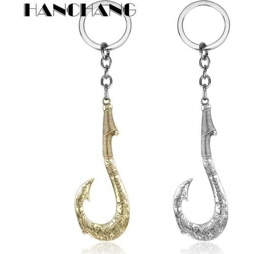 Anime Jewelry Fishing Hook Keychain Tuna Hook Pendant Keyrings Key Chains chaveiro llaveros