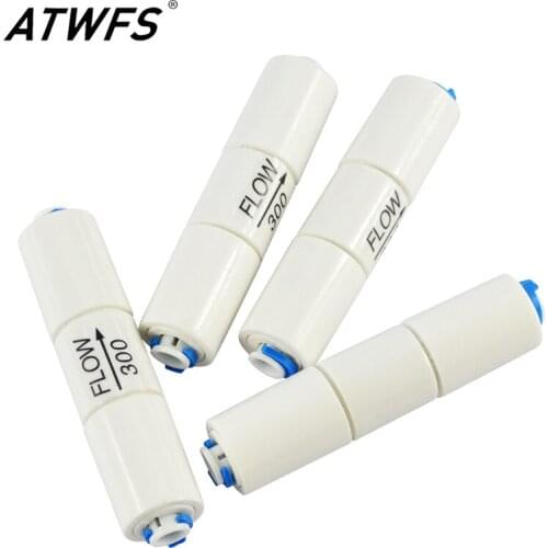 ATWFS 2pcs 50/75GPD Flow Restrictor 300CC 1/4" Quick Connect for RO Reverse Osmosis (pack of 2)