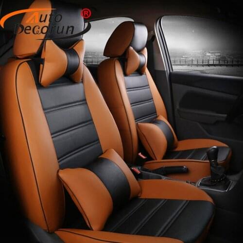 AutoDecorun Dedicated covers seat car for volvo XC90 2018 PU leather seat cover set car seat cushion cover supports accessories