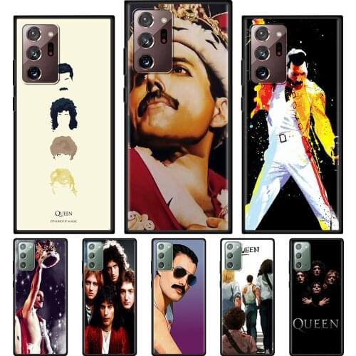 Phone Case For Samsung Galaxy Note 20 Ultra 10 Plus Lite 9 8 Cover Black Shell Silicone Fundas Freddie Mercury Queen band