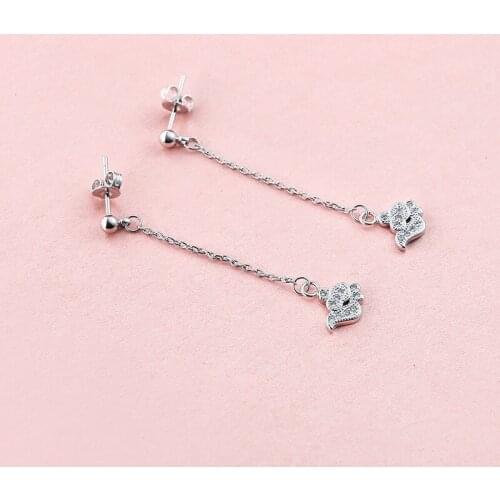 Zircon Lips S925 Silver Drop Earings for Women Bohemia Anniversary Fine Fashion Jewelry Sexy Lips Long Drop Earrings for Luxury