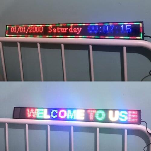 98cm RGB Window Electronic Text Led Advertising Banner Display Board Sign Rolling Caption Multi-program Telephone Wifi Control