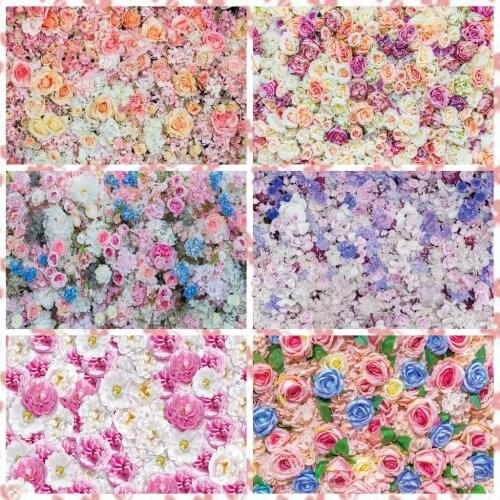 Flower Wall Pink Rose Blossom Wedding Birthday Party Newborn Photo Backdrop For Baby Portrait Photography Backgrounds Photozone