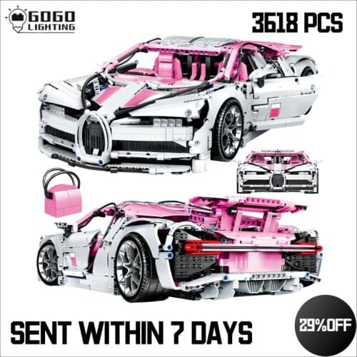 City 1:10 Mini Particle High-tech Racing Car Model Building Blocks Creator Famous Sports Cars Bricks MOC Toys For Children Boys
