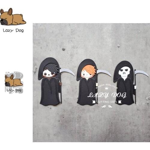 Halloween Grim Reaper Metal Cutting Dies Scrapbooking Stencil DIY Mold Craft Embossing Die Cuts Card Making New Dies For 2020