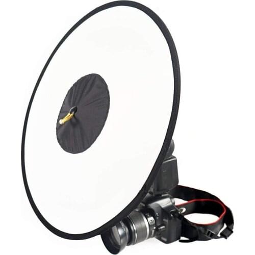 18inch(45cm) Beauty Dish Collapsible Softbox Round Ring Diffuser for Speedlite