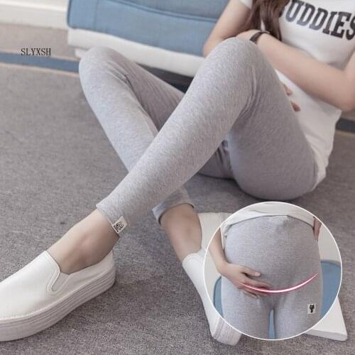 Pregnant women leggings fashion new trousers cotton pregnant women stomach lift feet pants wear spring and autumn