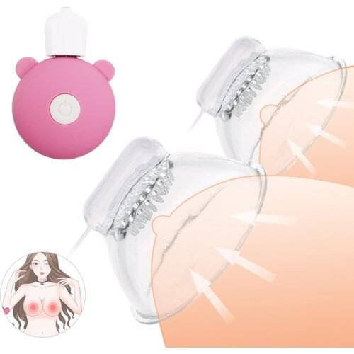 Breast Massager Vibrators Clitoris Stimulate Breast Pump Enlarge Sex Toys for Women Nipple Sucker Vibrator USB Recharge Sextoys