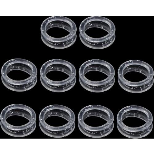 Pack 10 Pieces Rubber Hair Salon Shears Scissors Finger Rings Grips Inserts