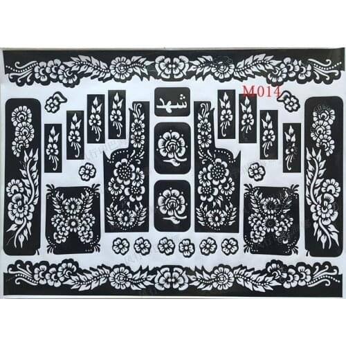 New India Henna Temporary Tattoo Stencils For Hand Leg Arm Feet Body Art SCI88