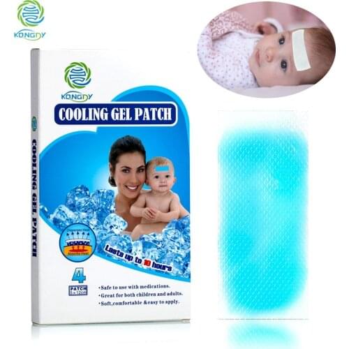 KONGDY Whosale Price 5x12 CM Cooling Gel Patch Bring Fever Down Pain Relief Patch for Baby/Adult Herbal Sent Refreshment