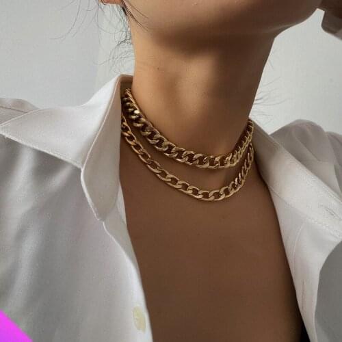 Wholesale 5 Double Layer Gold Clavicle Chain Necklace Classic Girl Ladies Jewelry Gift