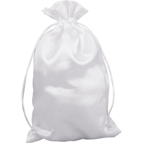 Wholesele Luxury Satin silk bag for women virgin hair bundles extenstions beautiful boutique packaging storage bag