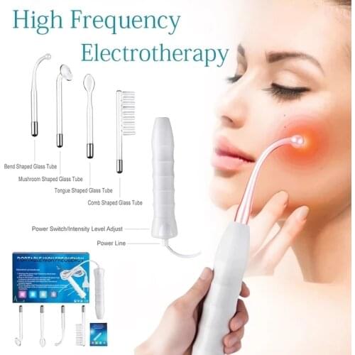 4 in 1 Portable Electrode Ultrasonic Face Massage Machine High Frequency Electronic Beauty Instrument Face Skin Care Tools