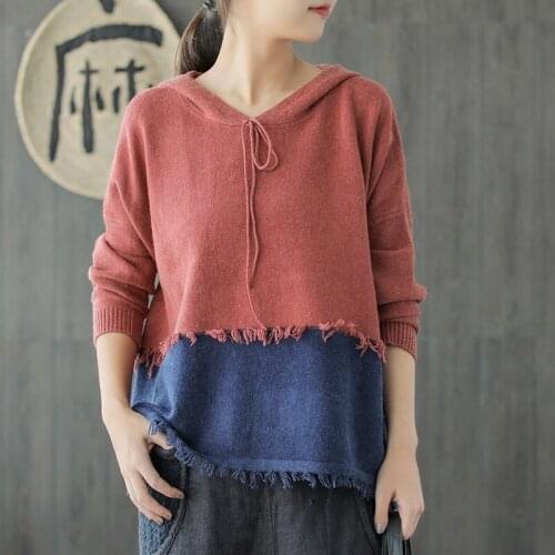 Christmas jumper Chinese style sweaters fashion 2018 women hooded ladies pullover female sweaters winter 2018 AA4237