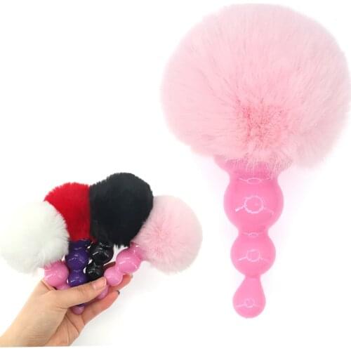 Silicone Anal Plug Plush Rabbit Tail Sex Toy for Women Men Gay Sexy Butt Plug Prostate Massager Tail Anal Plug Erotic Role Play