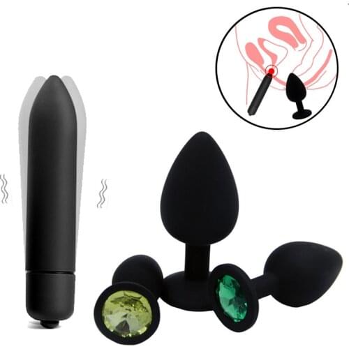 Silicone Anal Plug Jewelry Dildo Vibrator Sex Toys for Woman Prostate Massager Bullet Vibrador Butt Plug For Men Gay