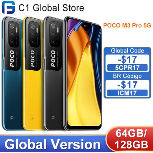 NEW ！！！Global Version POCO M3 Pro 5G Dimensity 700 Octa Core 90Hz 6.5”FHD+ DotDisplay 48MP Triple Camera 5000mAh NFC