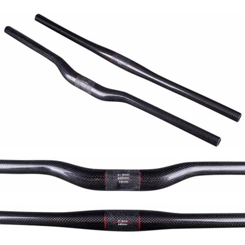 Ultralight Glossy Full 3K Carbon Fibre MTB Flat/Rise Handlebar 31.8mm Cycling Mountain Bike Handlebars Bicycle parts 135g